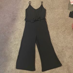 Derek Heart Black Spaghetti Strap Wide Leg Jumpsuit- Size Large